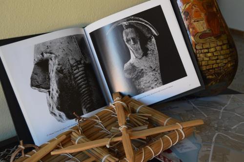 a book with a picture of a skull on the pages at Su Fassoi Cabras in Càbras