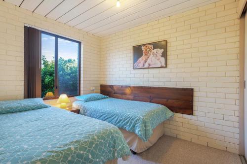 a bedroom with two beds and a window at Apollo Unit 27 - Ground Floor - C Block in Narooma