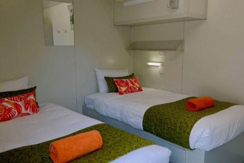 Ένα ή περισσότερα κρεβάτια σε δωμάτιο στο St Helens Mountain Bike Base