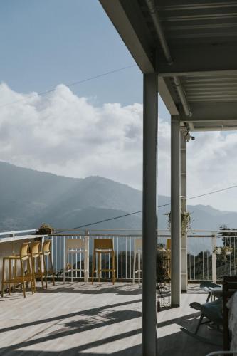 ホームステイから撮影された、または一般的な山の景色