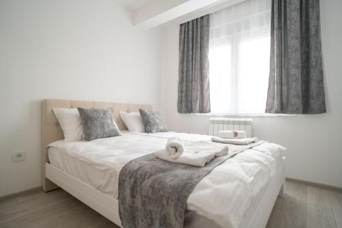 Pegasus apartmentsにあるベッド
