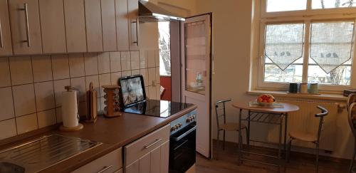 Dapur atau dapur kecil di FEWO Geborgenheit ASZA mit strahlungsfreien Zonen