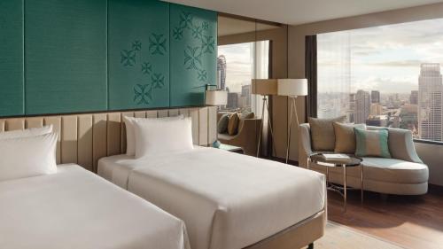 Postel nebo postele na pokoji v ubytování InterContinental Bangkok by IHG