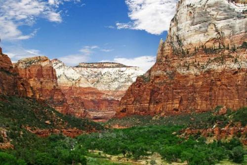 a view of a canyon with a large mountain at Silo Suite 4- Near Zion National Park in La Verkin
