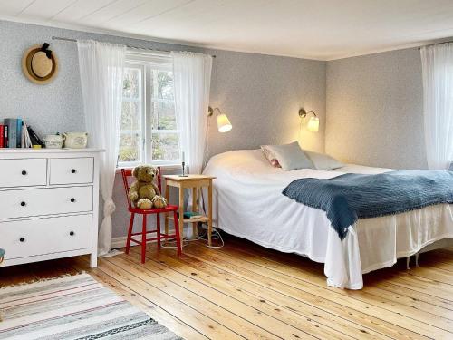 Postel nebo postele na pokoji v ubytování Holiday home FÅRBO II