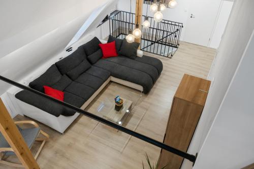 Posezení v ubytování Modernes 3-Zimmer Loft mit Balkon Hennesee 5 min