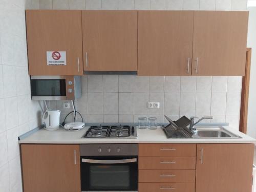 Η κουζίνα ή μικρή κουζίνα στο Solaren Apartments Boavista