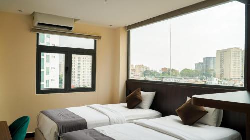 Bros Hotelにあるベッド