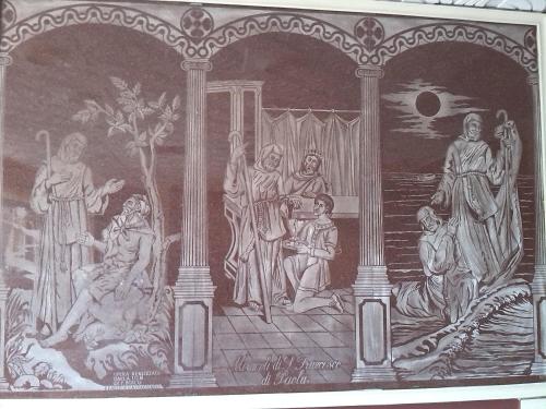 a drawing of aativity scene in aievalustrationustrationustrationustrationustrationustrationustration at Hotel San Francesco Terme in Spezzano Albanese