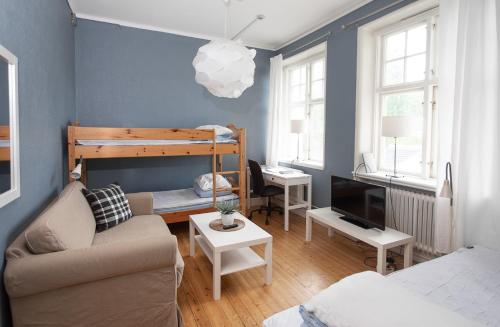 Postel nebo postele na pokoji v ubytování Vandrarhemmet Vindarnas Hus