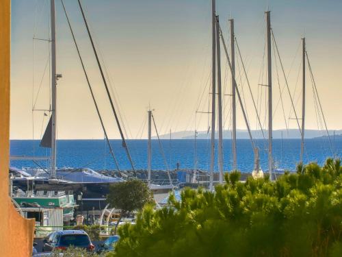 a group of sail boats docked in a marina at Apartment Le Capitole-9 by Interhome in Fréjus