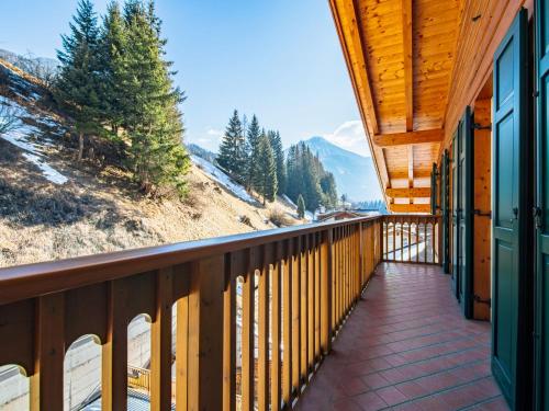 a balcony with a view of the mountains at Apartment Pederiva - SOF743 by Interhome in Soraga