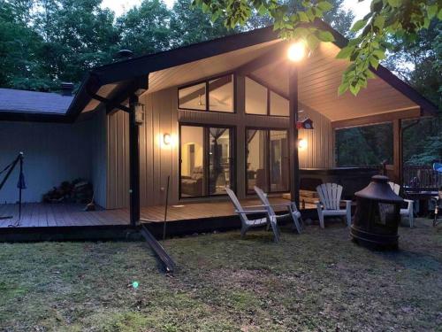 Chalet spa piscine foyer calme