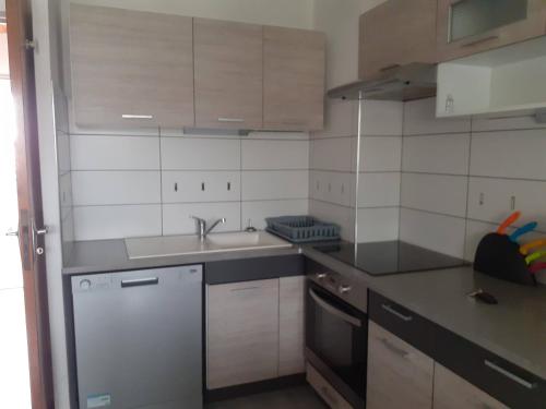 Η κουζίνα ή μικρή κουζίνα στο Appartement SAINT CYPRIEN PLAGE 6 Couchages