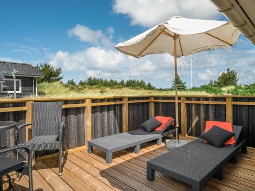 Balkón nebo terasa v ubytování Holiday Home Ivar - 900m from the sea by Interhome