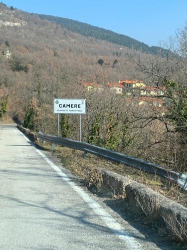 a street sign on the side of a road at Rita’s Loft in Castelpetroso