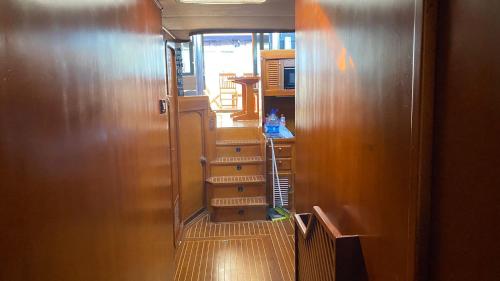 a view of a stairway in a train at PRUVA YACHT in Istanbul