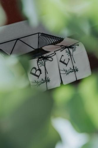 a piece of paper with a drawing on it at Apartments Možinetova hiša in Šentjošt nad Horjulom