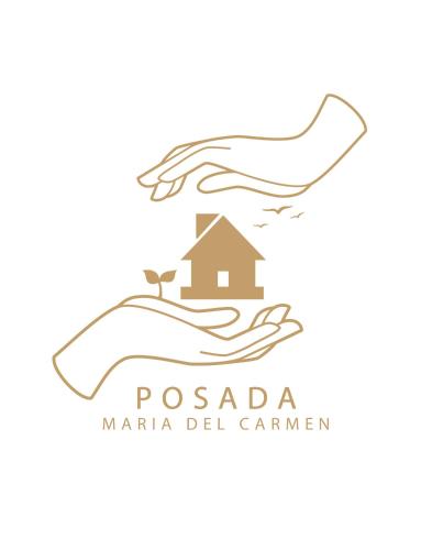 a pair of hands holding a house and a home at Posada María del Carmen in Ráquira