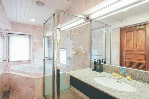 Koupelna v ubytování Hotel Villa Kuretake