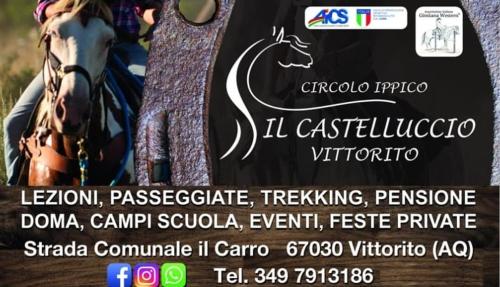 a sign with a picture of a horse at Affittacamere Centro Storico in Raiano