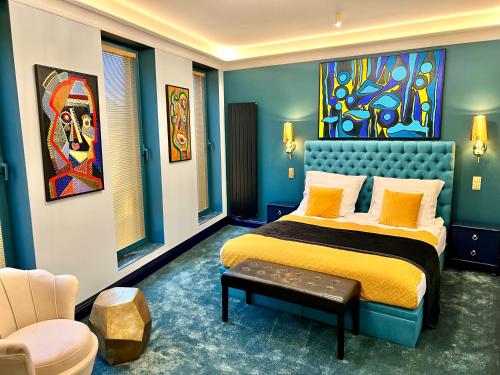 Llit o llits en una habitació de Golden Apartments Centrum
