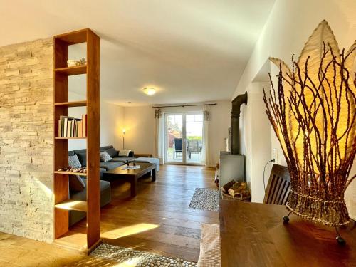 Postel nebo postele na pokoji v ubytování Ferienwohnung Magma