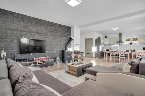 Posezení v ubytování Apartmány Čtyřlístek