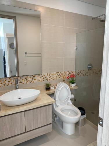 Koupelna v ubytování Apartamento Frente al Mar