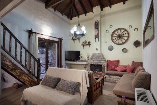 Posezení v ubytování Chalet Renata 1 Livadi Arachovas