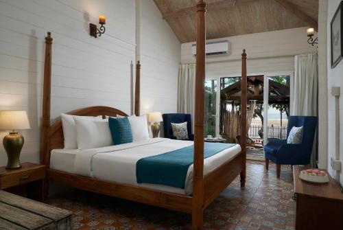 Postel nebo postele na pokoji v ubytování Larisa Beach Resort