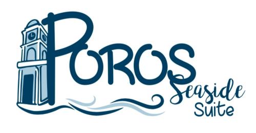 un logotipo para una suite de servicio necesaria para escribas en Poros Seaside Suite, en Poros