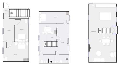 two diagrams of a building at The Townhouse by Daniel&Jacob's in Copenhagen