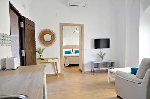 TV a/nebo společenská místnost v ubytování Apartamentos Turaca