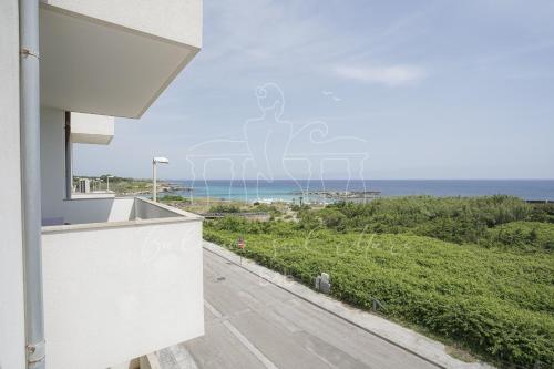 a view of the ocean from the balcony of a house at Balconi sul mare in Otranto