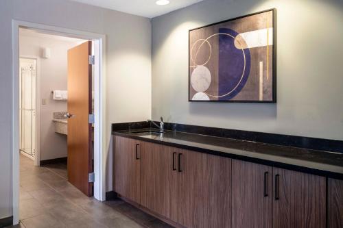 a bathroom with a sink and a painting on the wall at Courtyard Denver Southwest/Lakewood in Lakewood