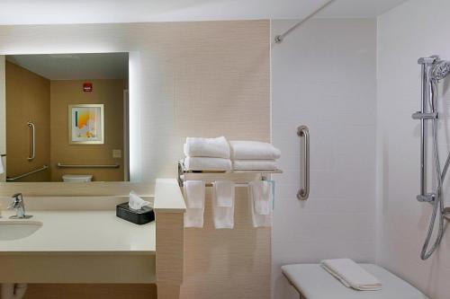 Et badeværelse på Fairfield Inn & Suites by Marriott Abingdon