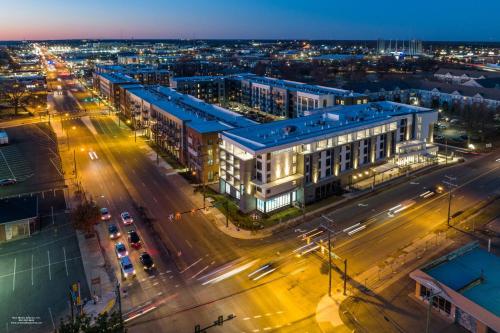 an overhead view of a city at night at Courtyard by Marriott Richmond Scott's Addition in Richmond
