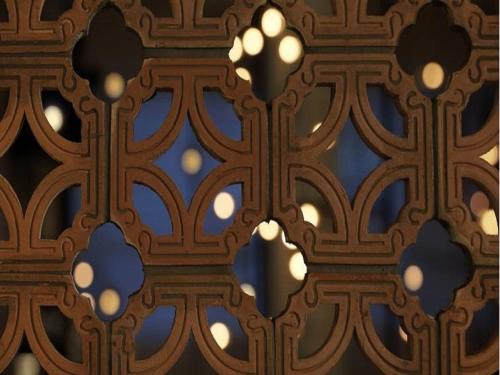 a close up of a ceiling with lights on it at The Place Tainan in Tainan