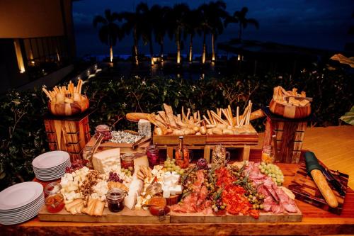 a buffet of food on top of a table at JW Marriott Panama in Panama City