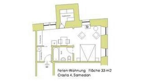 a floor plan of a house at Crasta 4 in Samedan