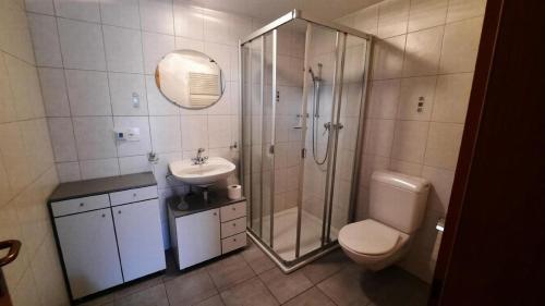 Koupelna v ubytování Angenweg 2