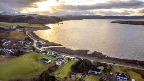 an aerial view of a large body of water at Tigh Na Mara Holiday Home in Aultbea