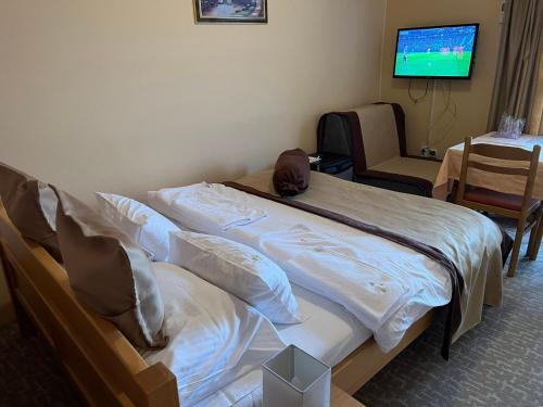 Una cama o camas en una habitación de Hotel Dva Goluba
