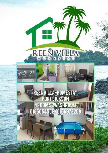 a flyer for a real villa homesiny portovationamps wasatchification at Reenvillahomestayportdickson in Port Dickson