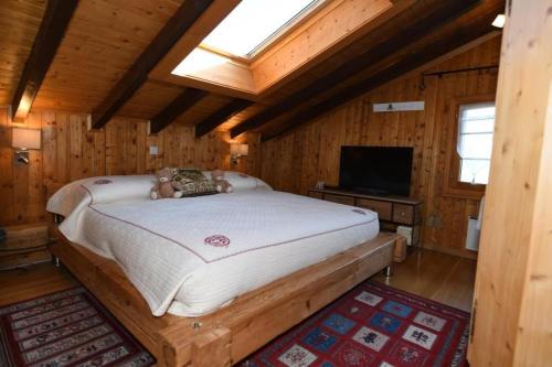 מיטה או מיטות בחדר ב-Chalet "Mein Traum"