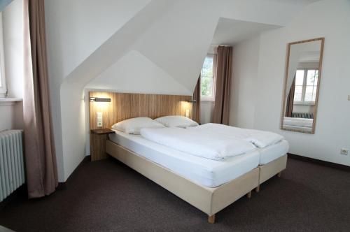 Postel nebo postele na pokoji v ubytování Hotel & Gasthaus Backmulde