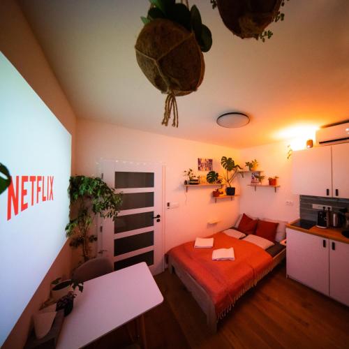 Small cozy flat with balcony & private parking