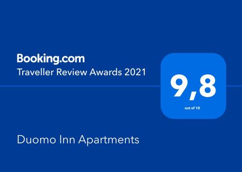 a blue box with the number eight on it at Duomo Inn Apartments in Naples