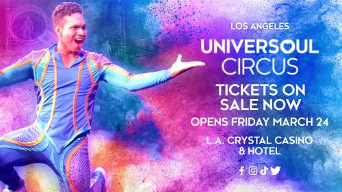 a flyer for an event with a man dancing at LA Crystal Hotel -Los Angeles-Long Beach Area in Carson